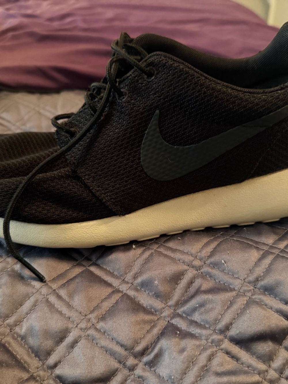Nike Black Mesh Sneakers with Cream Sole